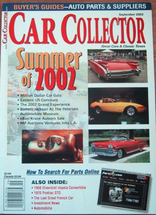 CAR COLLECTOR 2002 SEPT - DUBONNET XENIA, '70 GTO